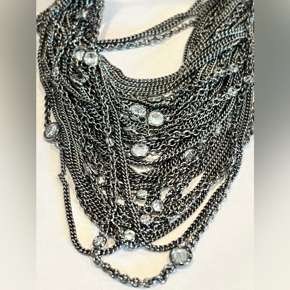 NWT Rare & Retired Kendra Scott Anastasia Bib Statement Necklace Hematite & CZ’s - Picture 17 of 17